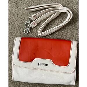 Grace Adele Scentsy Crossbody/Clutch Ivory & Orange Patent NWOT